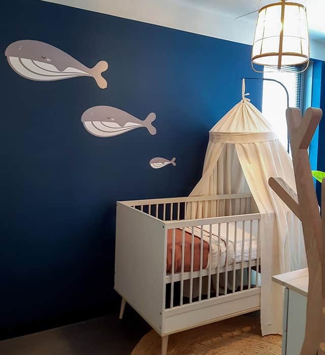 Persoonlijk interieur ontwerp voor babykamer